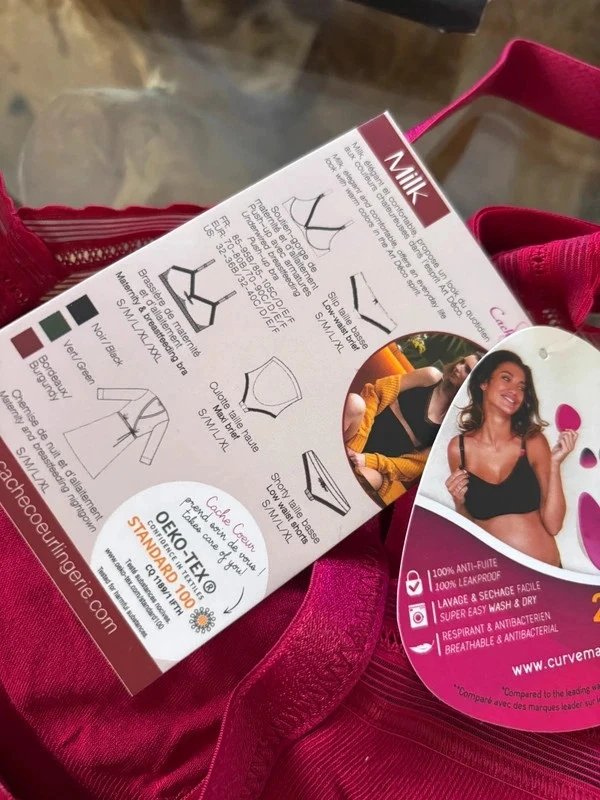 Cache Coeur maternity and nursing bra, burgundy, size S – photo 5